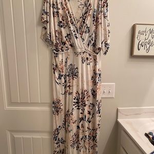 Motherhood maternity white floral maxi dress